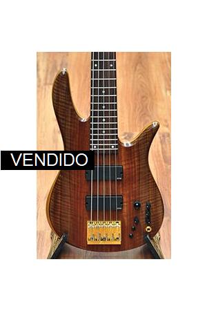 Fodera Curly Walnut Monarch 5 Deluxe Fodera Curly Walnut Monarch 5 Deluxe